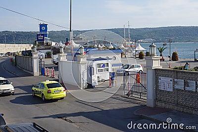 Access road to the Port of Varna Editorial Stock Photo