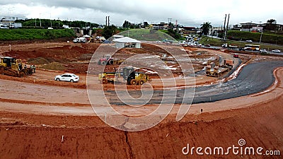 access road to Salvador's new highway Editorial Stock Photo