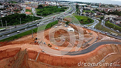 access road to Salvador's new highway Editorial Stock Photo