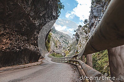 Access road to the town of Cain Editorial Stock Photo