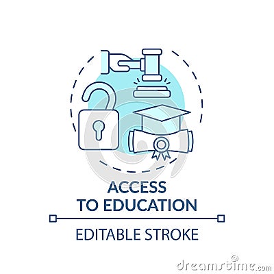 Access to education concept icon Vector Illustration