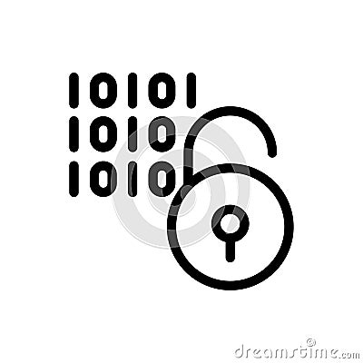 Accessed vector thin line icon Vector Illustration