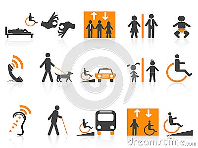 Accessibility icons set Vector Illustration