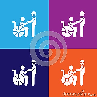accessibility, man, military, soldier pictogram icon. Signs and symbols can be used for web, logo, mobile app, UI, UX Stock Photo