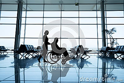 Accessible Airport Travel Stock Photo
