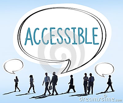 Accessible Approchable Attainable Available Business Concept Stock Photo