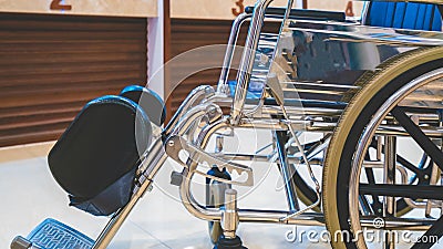 Accessing Wheelchairs for Patients Transportation Stock Photo