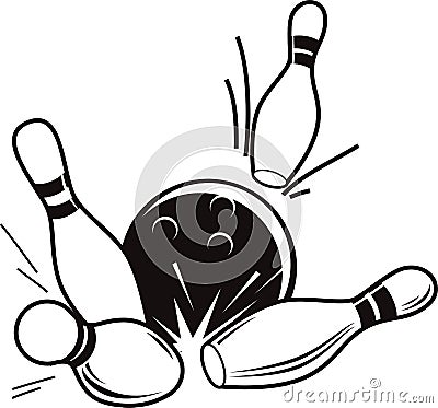 Accessories for bowling Vector Illustration