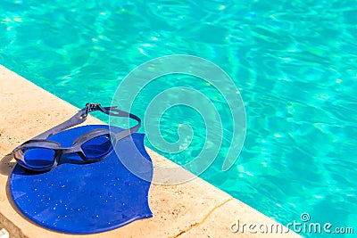 Accessories for competitive swimming Stock Photo