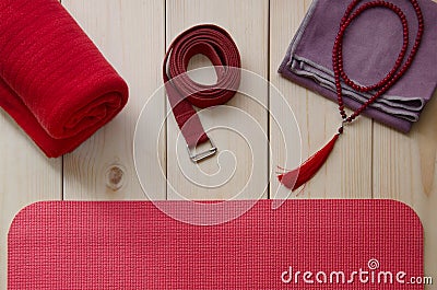 Accessories for yoga Stock Photo