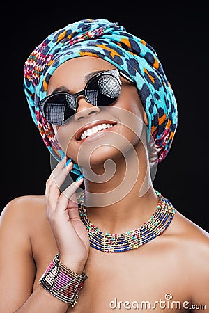 Accessorizes which make her style perfect. Stock Photo