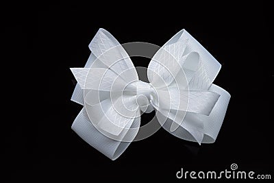 Accessory - white bow Stock Photo