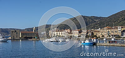 Acciaroli village, from Cilento Coast, Italy Stock Photo