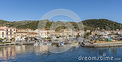 Acciaroli village, from Cilento Coast, Italy Stock Photo