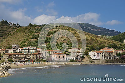 Acciaroli village, southern Italy Stock Photo