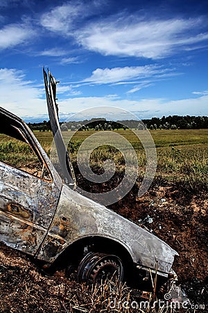 In accident, poetry Stock Photo