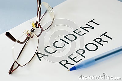Accident report Stock Photo