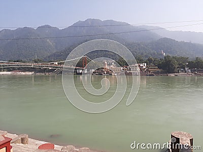 Ganga `The Divine River. Rishikesh Stock Photo