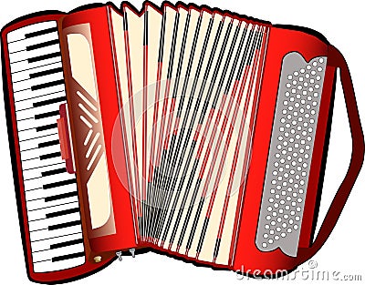 Accordion Cartoon Illustration