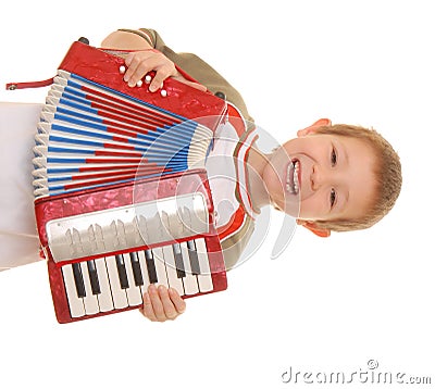 Accordion Boy 104 Stock Photo