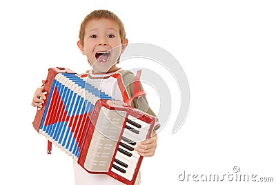 Accordion Boy 11 Stock Photo