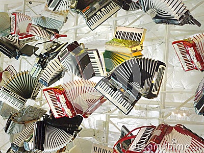 Accordion Collage Musical Instrument Editorial Stock Photo