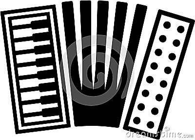 Accordion Icon Vector Illustration