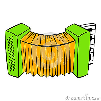 Accordion icon cartoon Vector Illustration