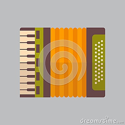 Accordion Icon Oktoberfest Festival Concept Vector Illustration