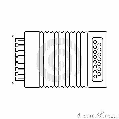 Accordion icon, outline style Vector Illustration