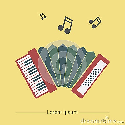 Accordion icon Vector Illustration