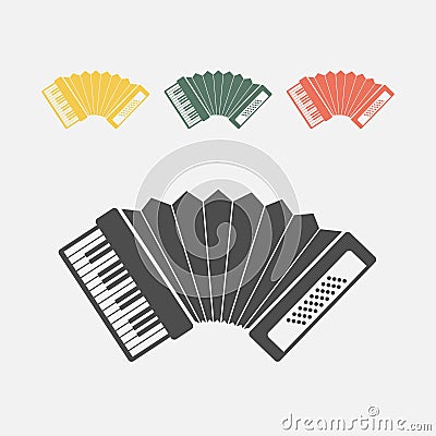 Accordion icon Vector Illustration