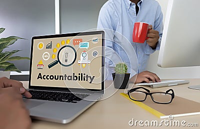 Accountability Savings Account Money Global Finance calculate t Stock Photo