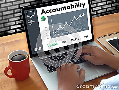 Accountability Savings Account Money Global Finance calculate t Stock Photo