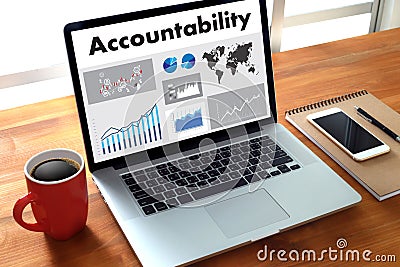 Accountability Savings Account Money Global Finance calculate t Stock Photo