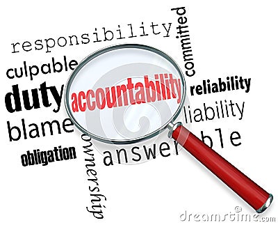 Accountability Search Find Responsibile People Credit Blame Stock Photo