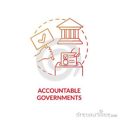 Accountable governments concept icon Vector Illustration