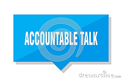 Accountable talk price tag Vector Illustration