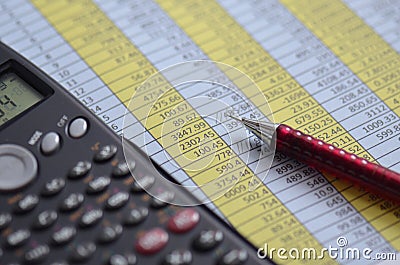 Accountancy (accounting manual data verification) Stock Photo