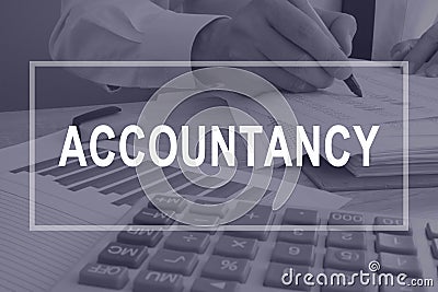 Accountancy concept. Accountant working with report. Stock Photo