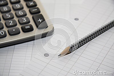 Accountancy Pad and Stationary Stock Photo