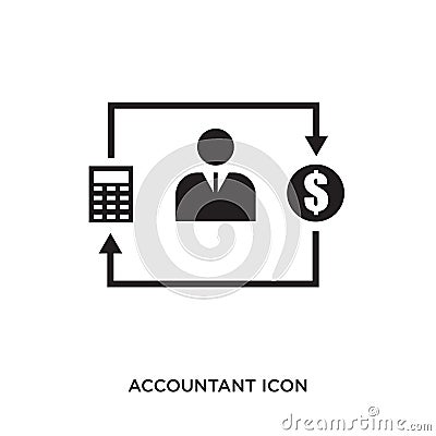 accountant icon Vector Illustration