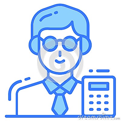 accountant icon, single avatar vector illustration Vector Illustration