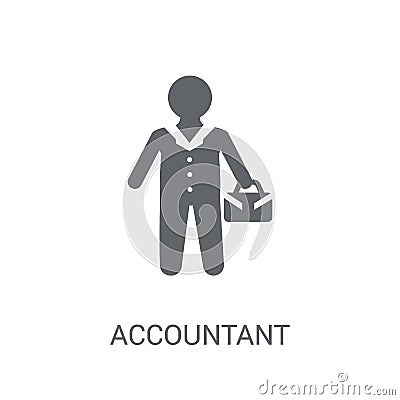 Accountant icon. Trendy Accountant logo concept on white background from Professions collection Vector Illustration