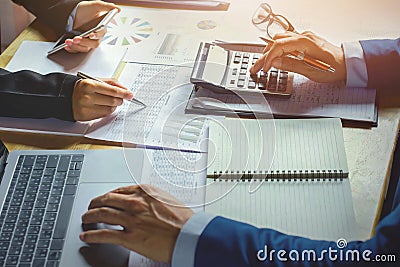 accountant team meeting for startup new plan. concept finance an Stock Photo