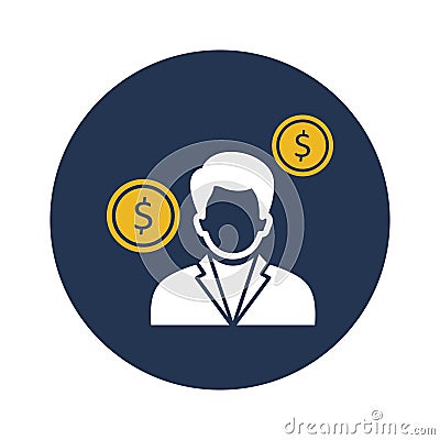 Accountant Vector Icon which can easily modify or edit Vector Illustration