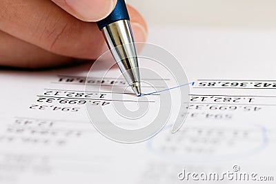 Accountant working on numbers Stock Photo