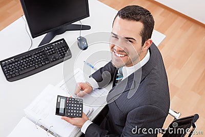 Accountant working at the office Stock Photo