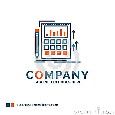 Accounting, audit, banking, calculation, calculator Logo Design Vector Illustration