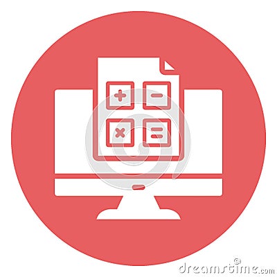 Accounting, auditing, business analysis . Vector icon which can easily modify or edit Vector Illustration